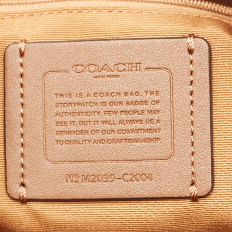 Pre Owned Coach Dempsey Carryall Off White Leather Tote