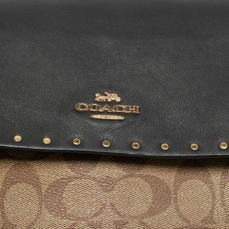 Pre Owned Coach Klare Multicolor Signature Coated Canvas, Python Embossed and Leather Crossbody Bag