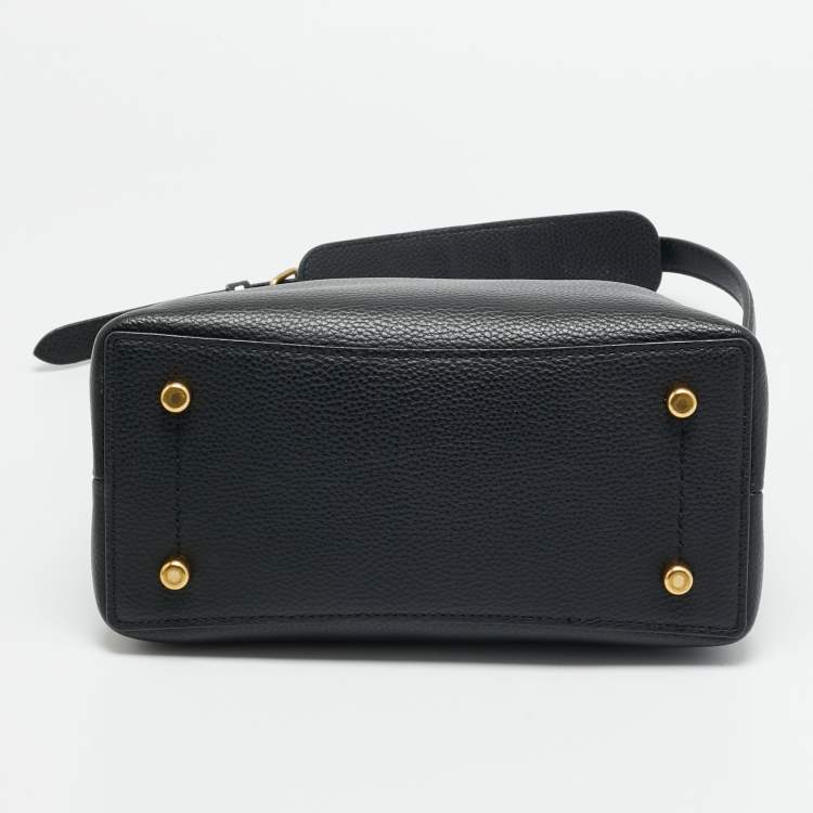 Pre Owned Coach Willow Black Leather Bucket Bag