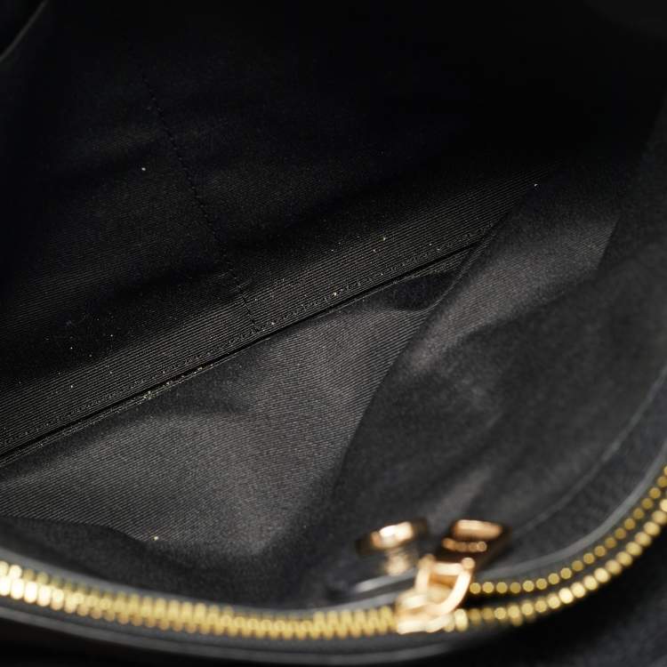 Pre Owned Coach Brooke Chain Carryall Black Leather Tote