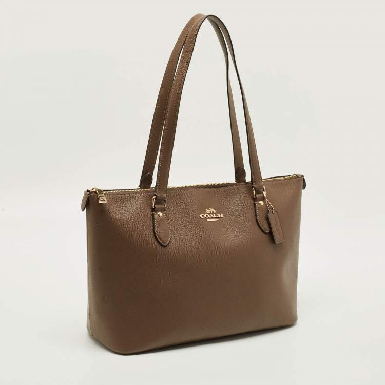 Pre Owned Coach Gallery Brown Leather Tote