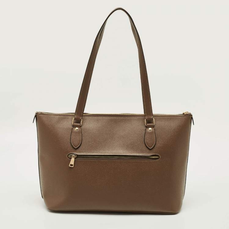 Pre Owned Coach Gallery Brown Leather Tote