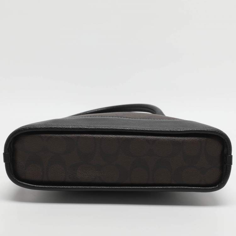 Pre Owned Coach Cora Dome Brown Signature Coated Canvas and Leather Satchel