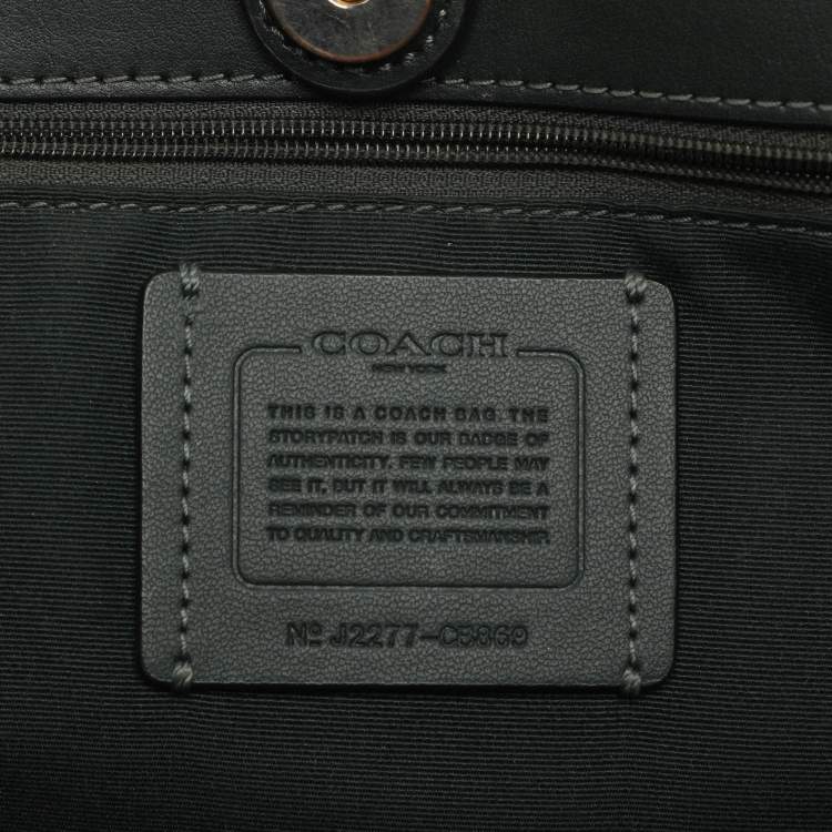 Pre Owned Coach Variety City Beige Signature Coated Canvas Shopper Tote