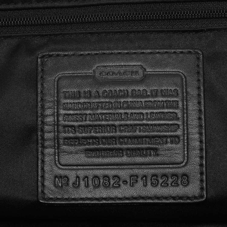 Pre Owned Coach Poppy Multicolor/Black Signature Canvas and Patent Leather Tote