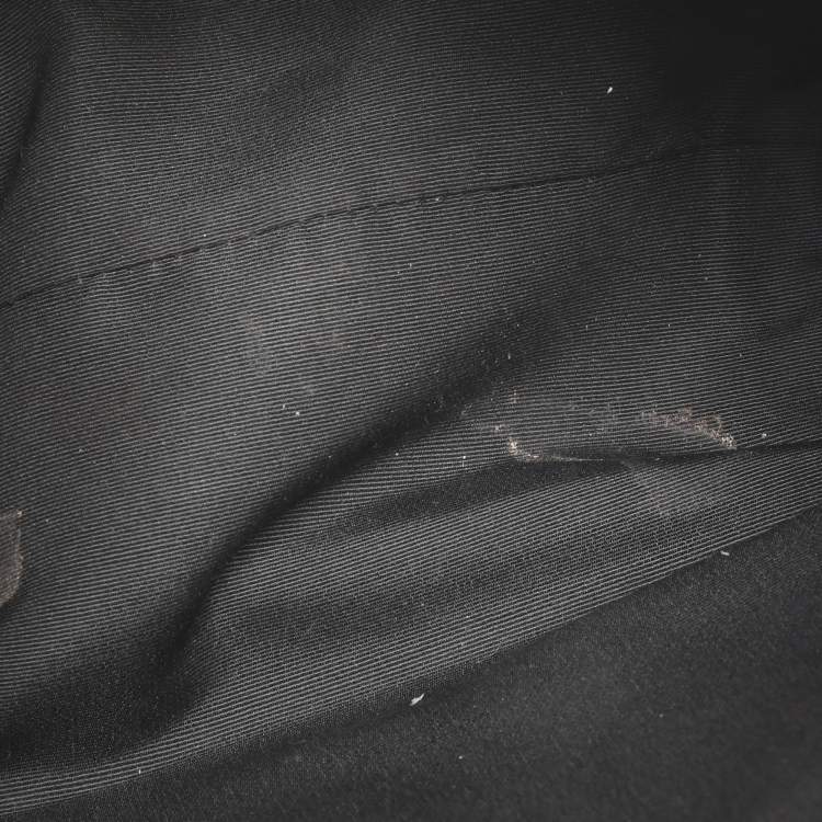 Pre Owned Coach Emma Mini Brown/Black Signature Coated Canvas and Leather Satchel