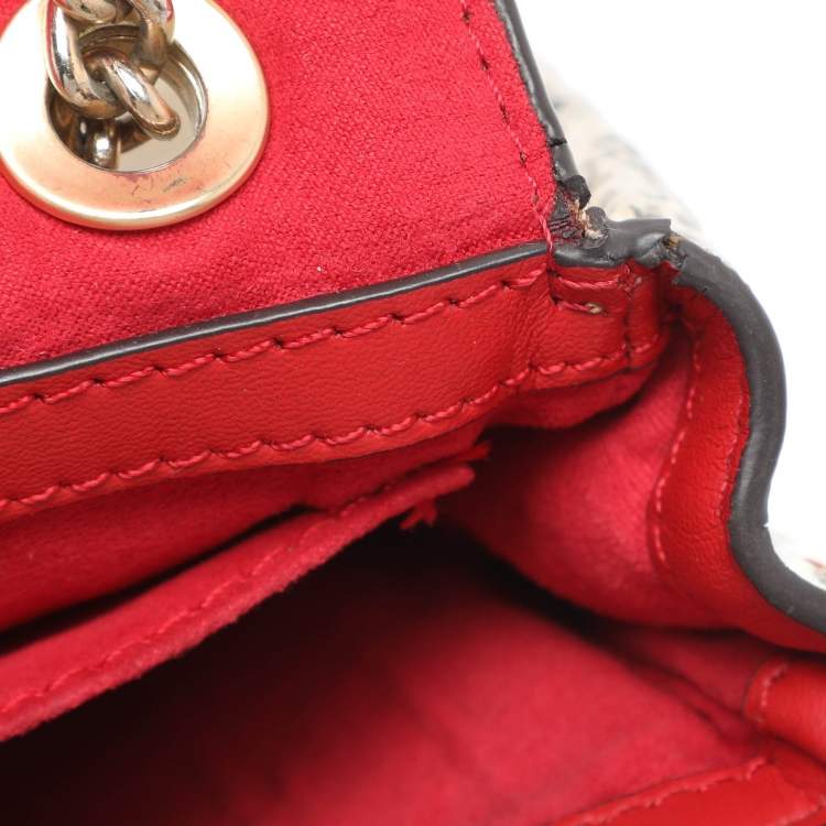 Pre Owned Coach Cassidy Mini Multicolor Signature Coated Canvas and Snakeskin Embossed Leather Shoulder Bags