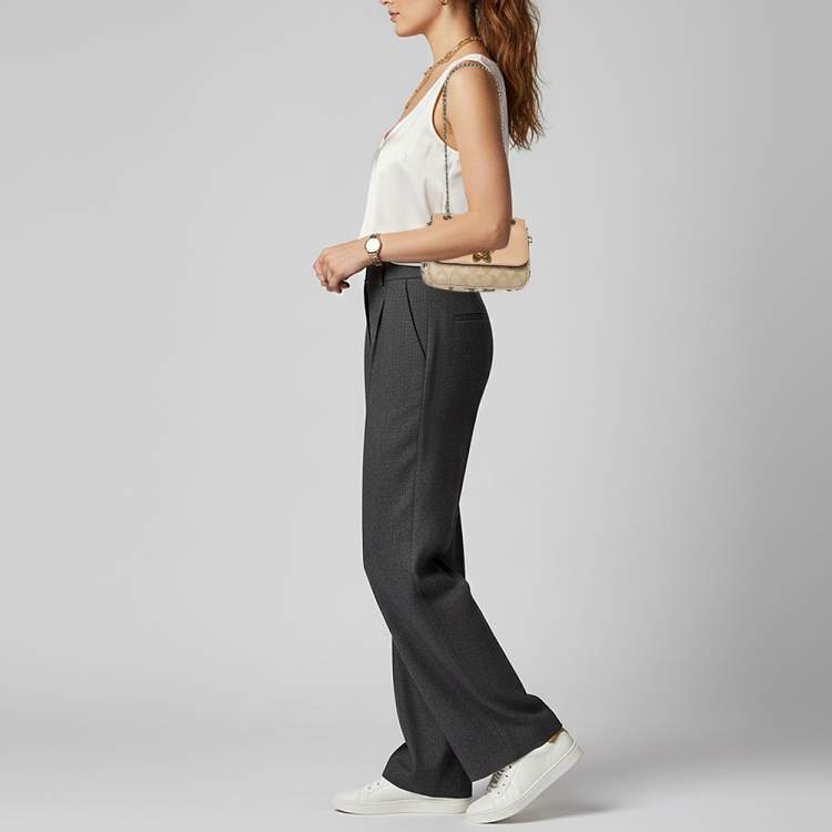 Pre Owned Coach Cassidy Mini Multicolor Signature Coated Canvas and Snakeskin Embossed Leather Shoulder Bags