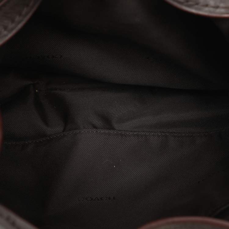 Pre Owned Coach Edie 31 Beige/Brown Signature Canvas and Leather Shoulder Bag