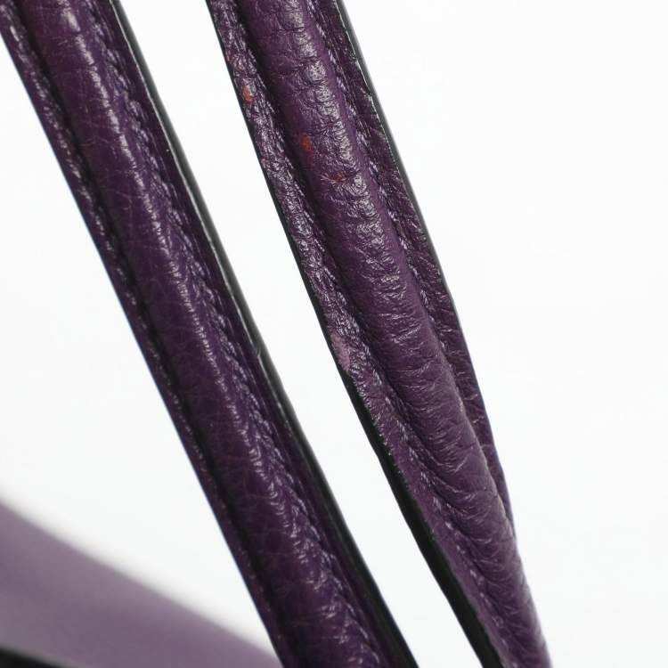 مملوكة مسبقًا Coach Edie 28 Purple Leather Tote