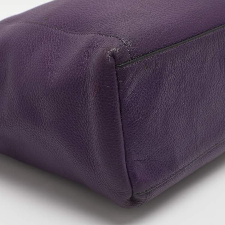 مملوكة مسبقًا Coach Edie 28 Purple Leather Tote