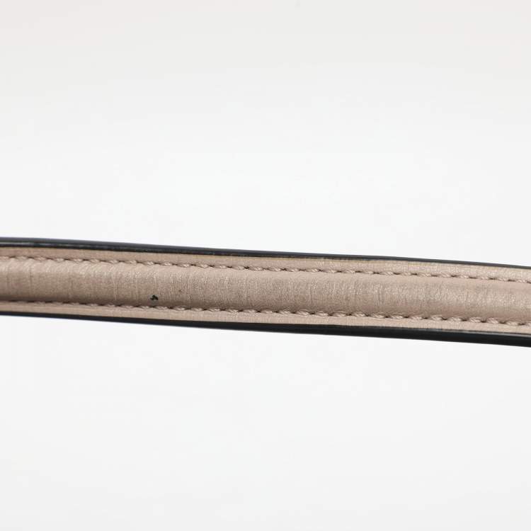 Pre Owned Coach Phoebe Black/Beige Quilted Leather Shoulder Bag