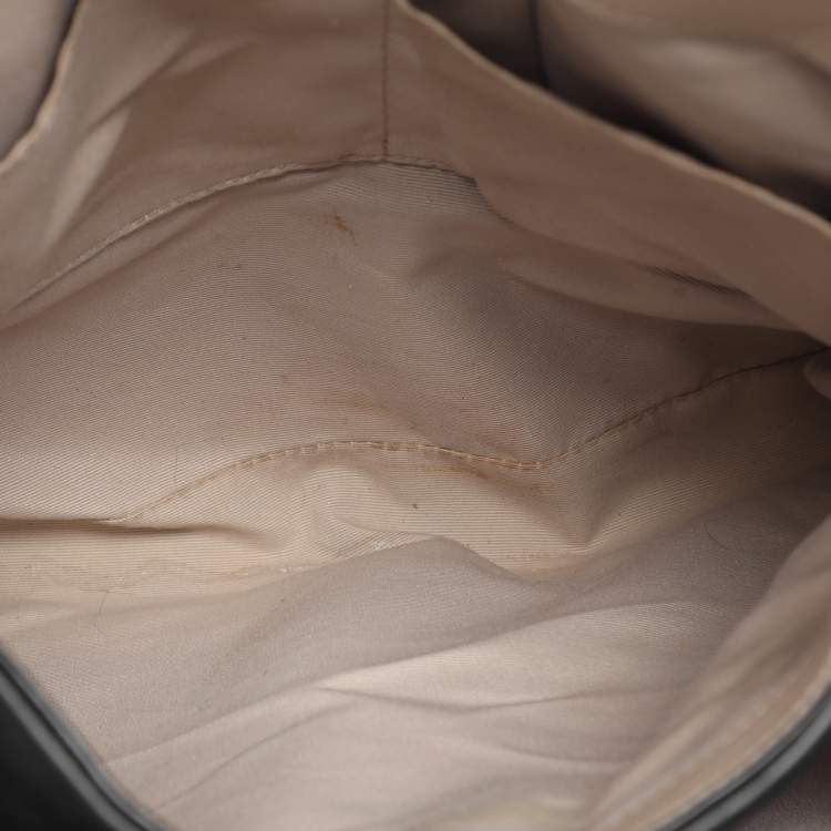 Pre Owned Coach Phoebe Black/Beige Quilted Leather Shoulder Bag