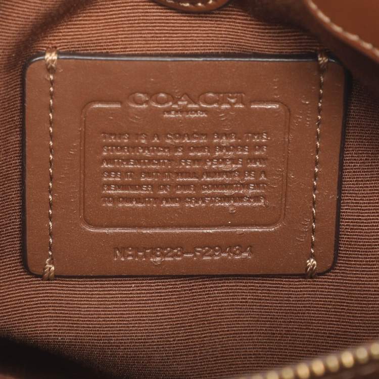 Pre Owned Coach Sage Carryall Beige/Brown Coated Canvas and Leather Satchel