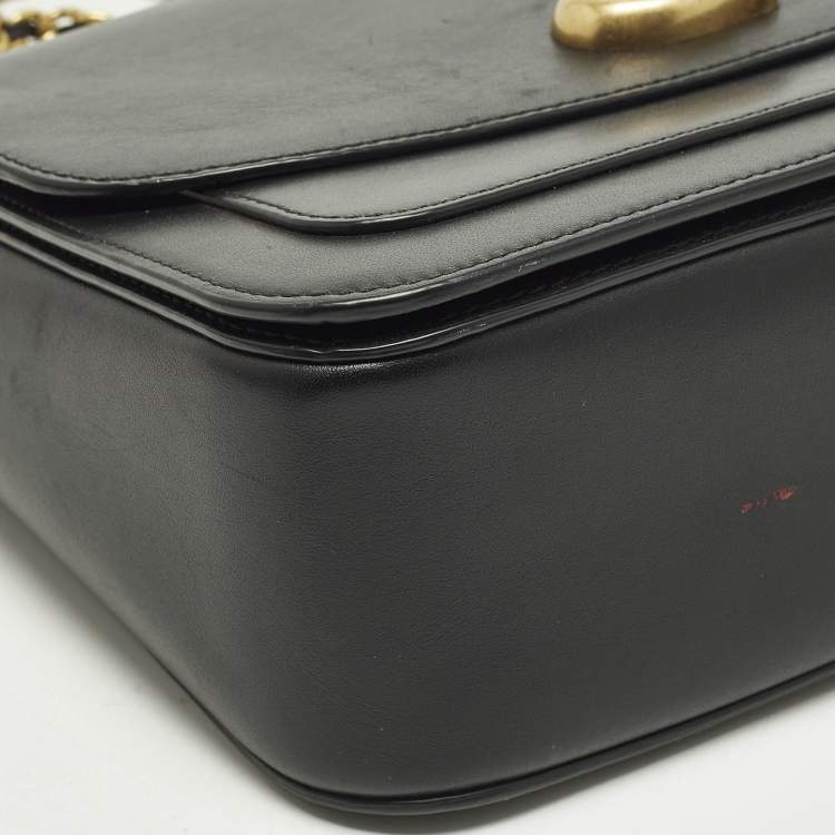 Pre Owned Coach Madison Black Leather Shoulder Bag