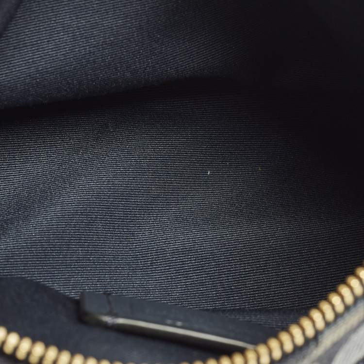 Pre Owned Coach Dempsey Blue/Off White Denim Logo Jacquard Patch Shoulder Bag