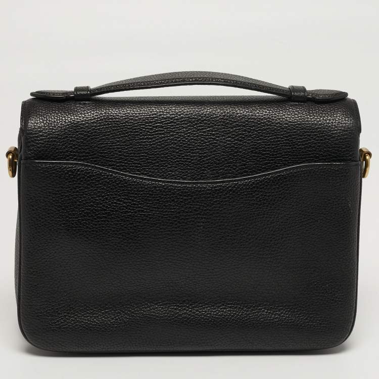 Pre Owned Coach Cassie Black Leather Crossbody Bag
