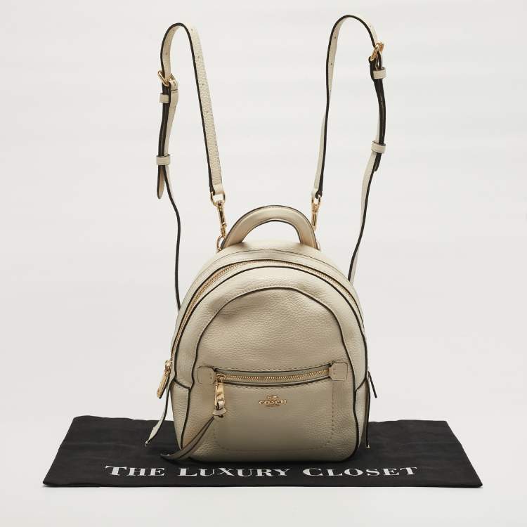 مملوكة مسبقًا حقيبة ظهر كوتش آندي جلد كريمي