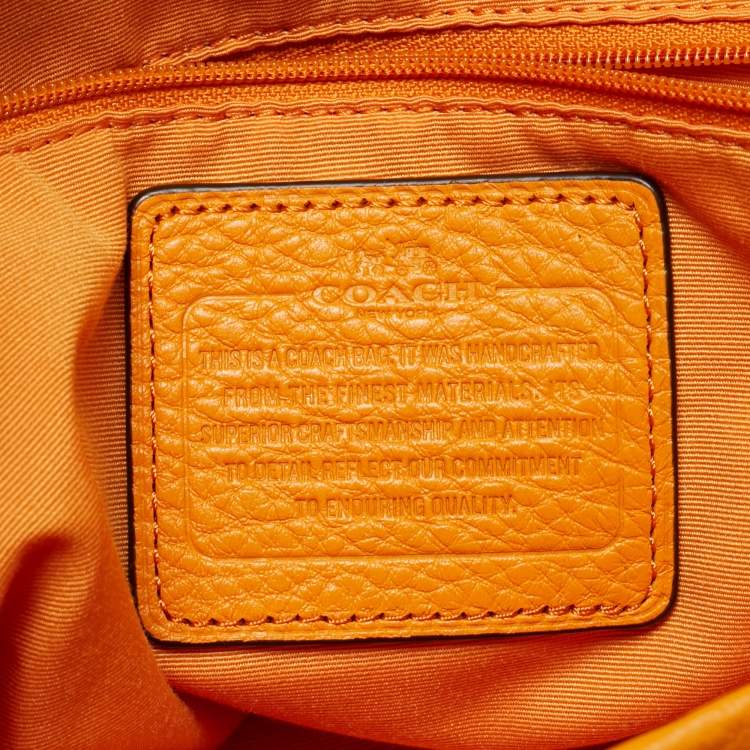 Pre Owned Coach Madison Phoebe Dark Yellow Leather Shoulder Bag