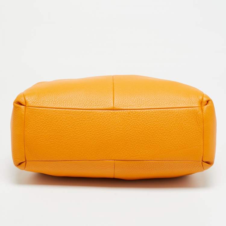 Pre Owned Coach Madison Phoebe Dark Yellow Leather Shoulder Bag