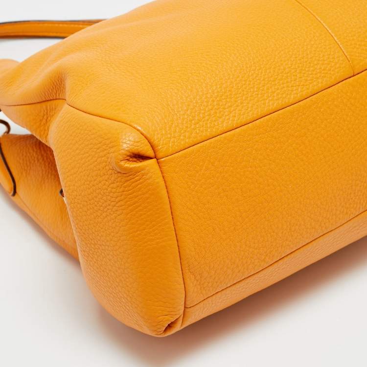 Pre Owned Coach Madison Phoebe Dark Yellow Leather Shoulder Bag