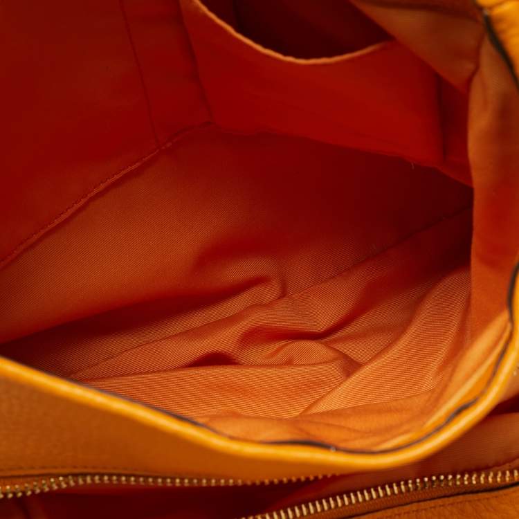 Pre Owned Coach Madison Phoebe Dark Yellow Leather Shoulder Bag