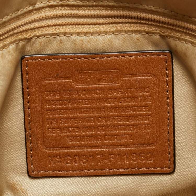 Pre Owned Coach Soho Beige/Brown Signature Jacquard Canvas Flap Shoulder Bag
