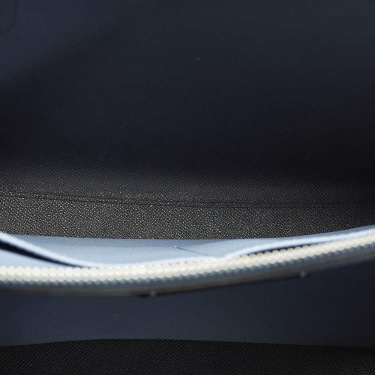 Pre Owned Coach Tatum Caryall Light Blue/Beige Signature Coated Canvas and Leather Tote