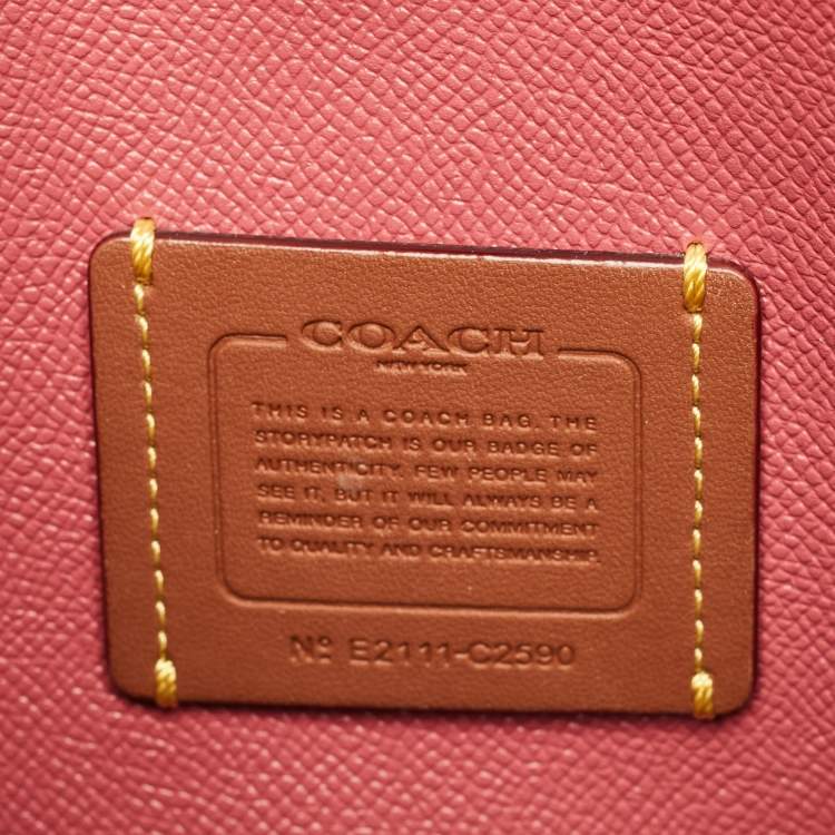 Pre Owned Coach Willow Pink Leather Bucket Bag