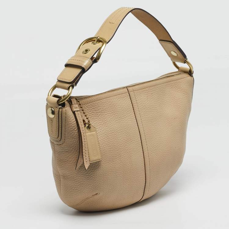 Pre Owned Coach Soho Beige Leather Hobo