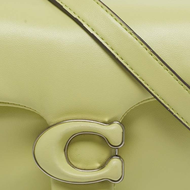 Pre Owned Coach Tabby Pillow 18 Light Green Leather Shoulder Bag