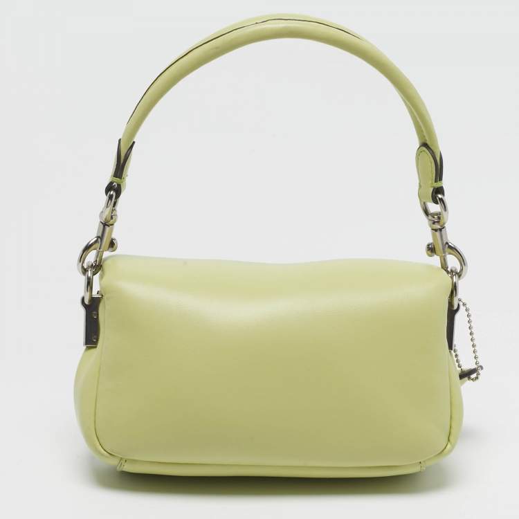 Pre Owned Coach Tabby Pillow 18 Light Green Leather Shoulder Bag
