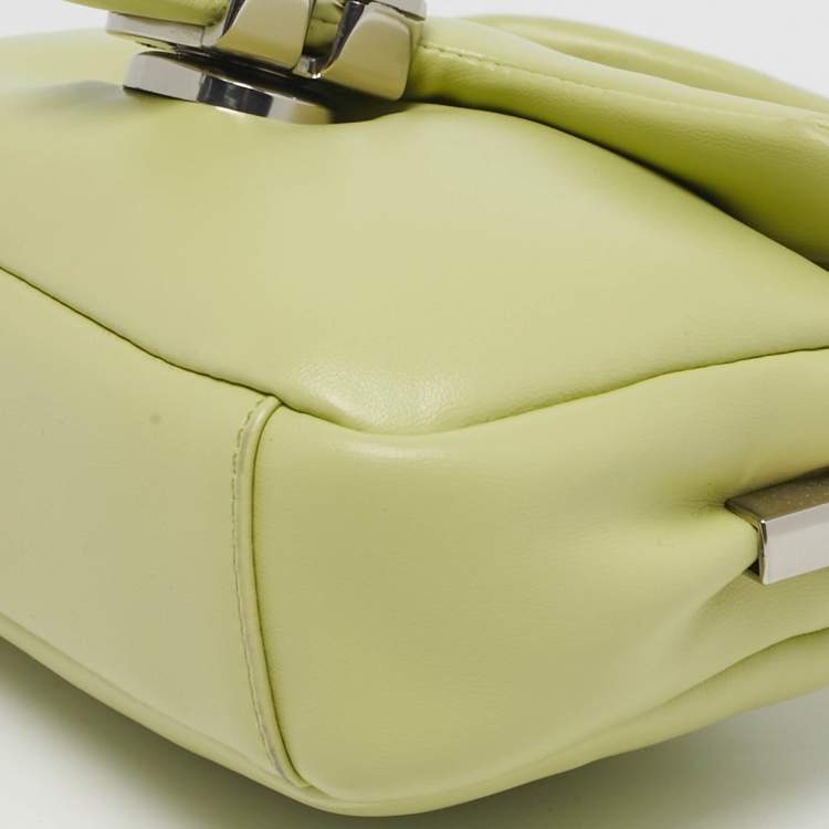 Pre Owned Coach Tabby Pillow 18 Light Green Leather Shoulder Bag