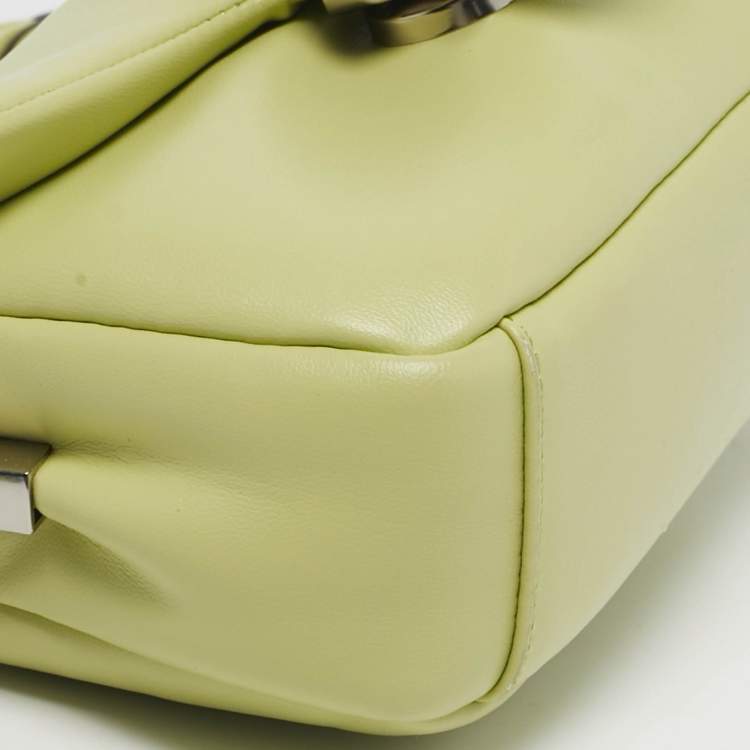 Pre Owned Coach Tabby Pillow 18 Light Green Leather Shoulder Bag