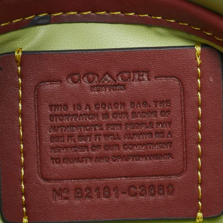 Pre Owned Coach Tabby Pillow 18 Light Green Leather Shoulder Bag