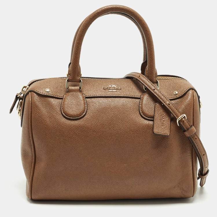 Pre Owned Coach Bennett Mini Brown Leather Satchel