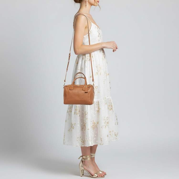 Pre Owned Coach Bennett Mini Brown Leather Satchel