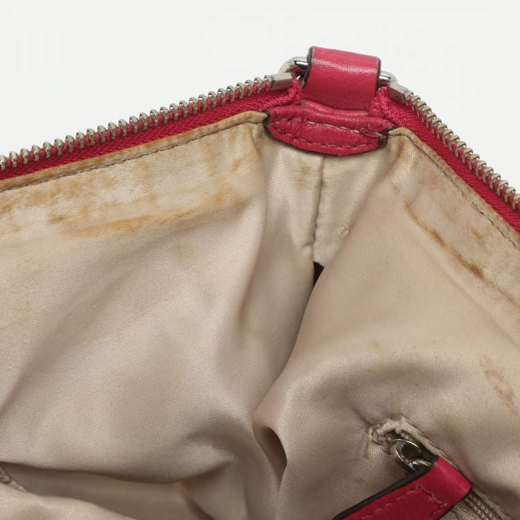 Pre Owned Coach Madison Lindsey Pink Leather Satchel