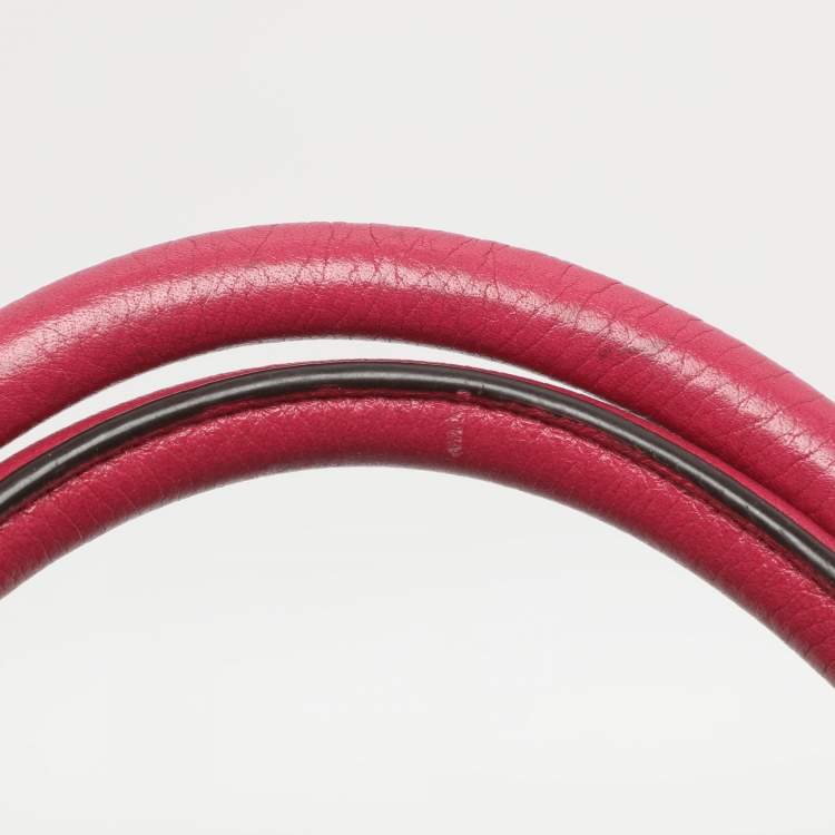 Pre Owned Coach Madison Lindsey Pink Leather Satchel