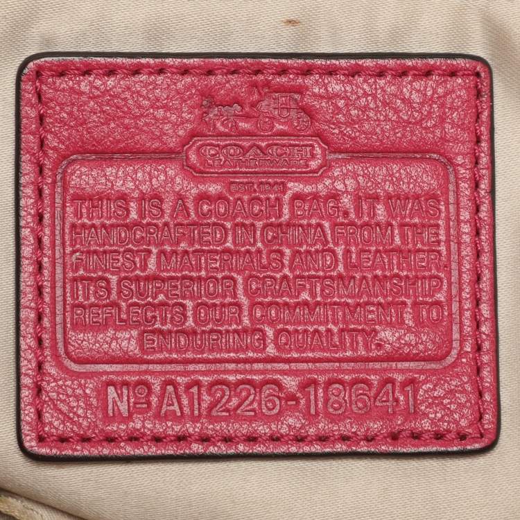 Pre Owned Coach Madison Lindsey Pink Leather Satchel