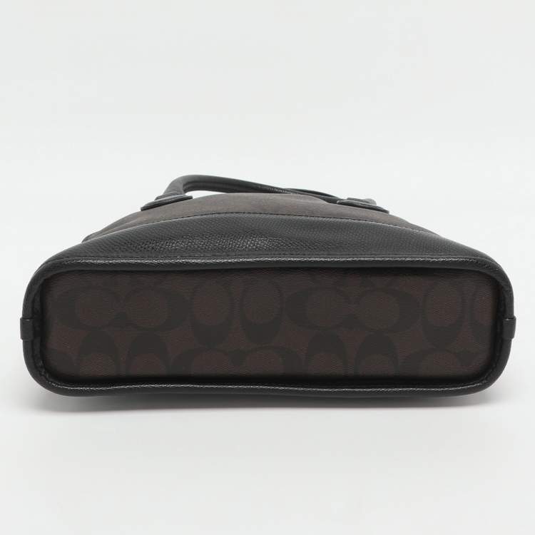 Pre Owned Coach Cora Dome Brown Signature Coated Canvas and Leather Satchel