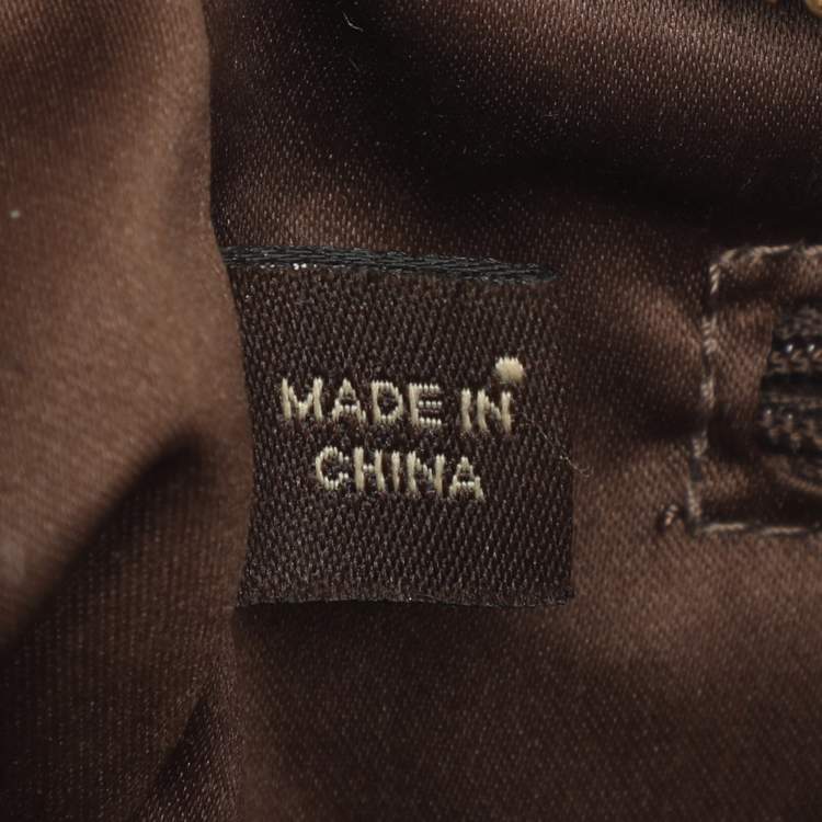 Pre Owned Coach Brooke Beige/Brown Signature Satin and Leather Hobo