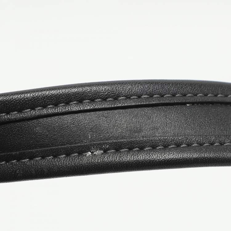 Pre Owned Coach Swinger Black Leather Shoulder Bag