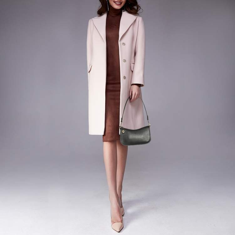 Pre Owned Coach Swinger Black Leather Shoulder Bag