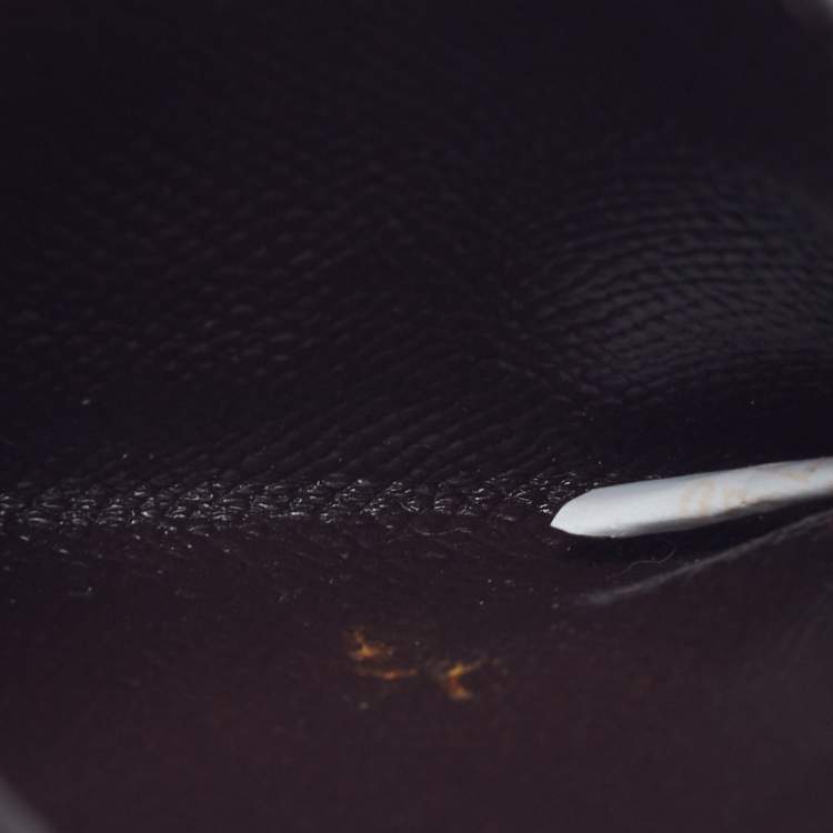 Pre Owned Coach Colorblock Beige Leather Card Holder