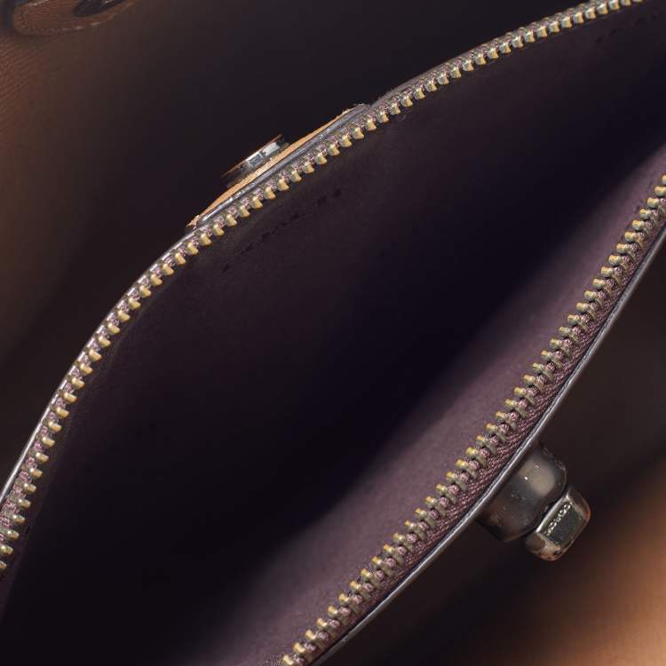 Pre Owned Coach Willow Beige/Grey Leather Bucket Bag