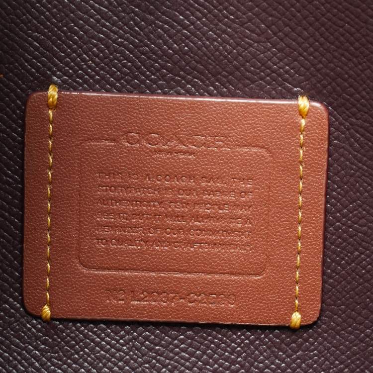 Pre Owned Coach Willow Beige/Grey Leather Bucket Bag