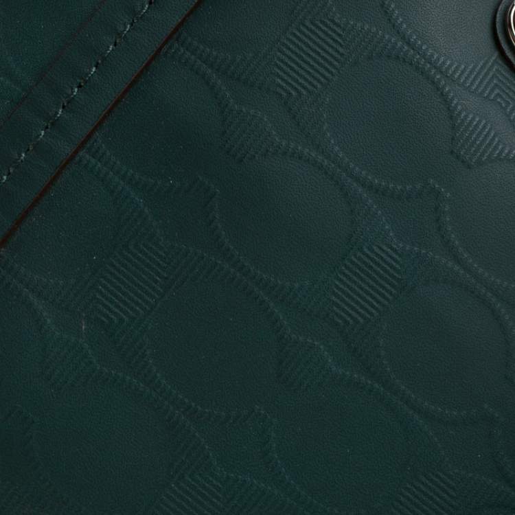 Pre Owned Coach Deep Green Signature Leather Dome Satchel