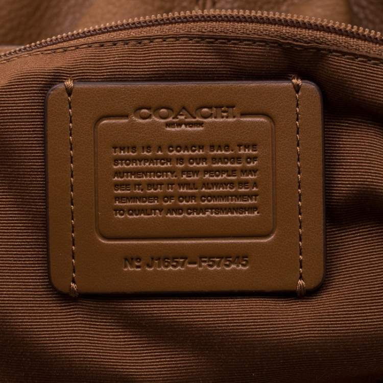 Pre Owned Coach Tan Leather Lexy Tote