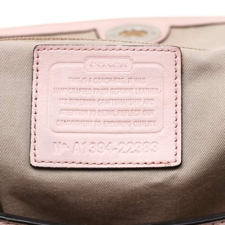 Pre Owned Coach Blush Pink Leather Legacy Romy Shoulder Bag